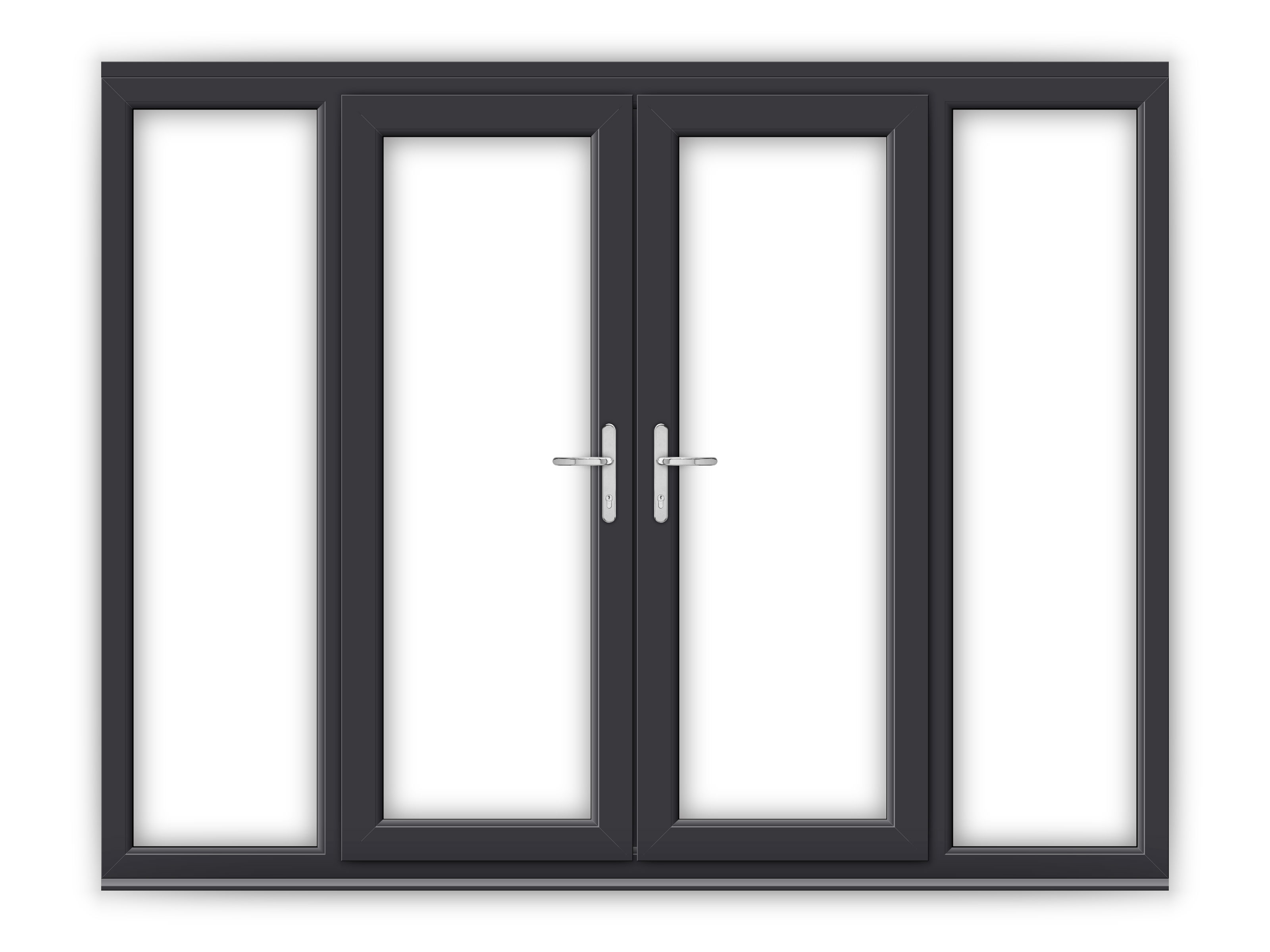 5ft Anthracite Grey Upvc French Door Set With Wide Side Panels (1) 